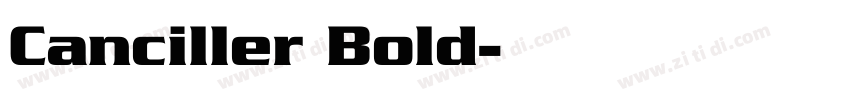 Canciller Bold字体转换